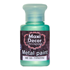 Ακρυλικό Μεταλλικό Χρώμα 60ml Maxi Decor Τυρκουάζ ΜE120_ME120060